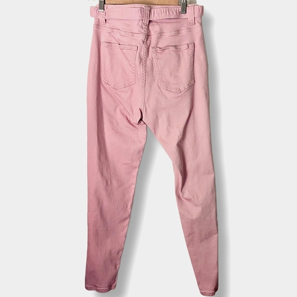 🌸Soho NY and Co. "Super High Waist Tapered Leg" Pink Jeans - Picture 7 of 12